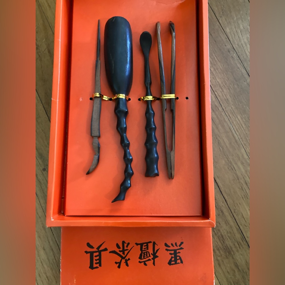 Hand Carved wooden bar tools